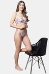 PrettyCat Padded Plunge Wired 3/4th Coverage T-Shirt Bra - Light Blue — thumbnail 5